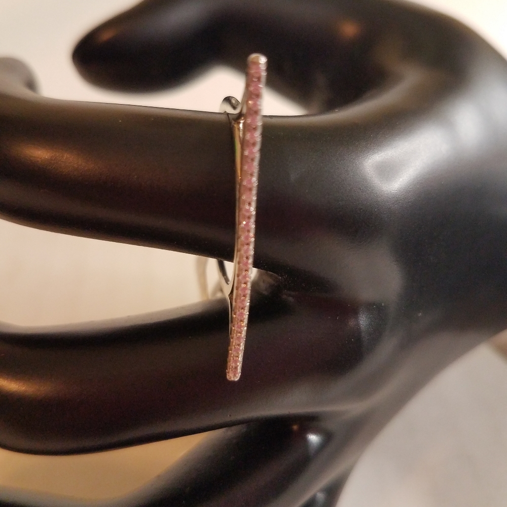 925 silver rhinestone ring  j385